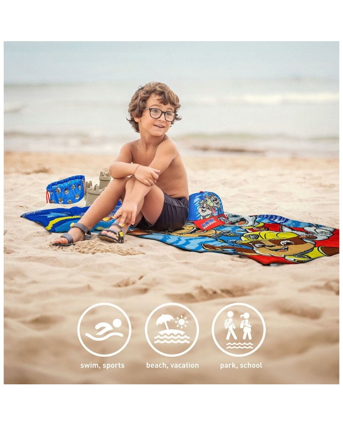 Telo da Mare The Paw Patrol Azzurro 27 x 33 x 7 cm 3 Pezzi Telo da Mare The Paw Patrol Azzurro 27 x 33 x 7 cm 3 Pezzi
