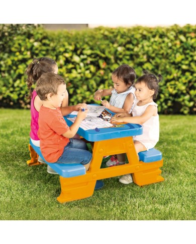 Set di Tavolo e Sedie per Bambini Colorbaby Azzurro Arancio Set di Tavolo e Sedie per Bambini Colorbaby Azzurro Arancio