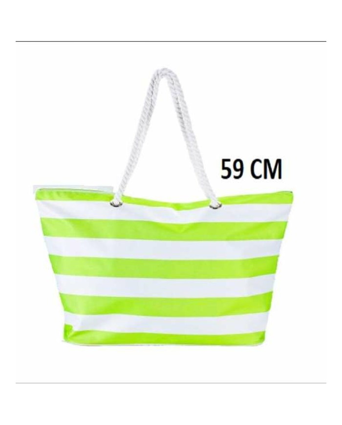 Borsa da Mare Bismark Azzurro Bianco Oxford 59 x 19 x 40 cm