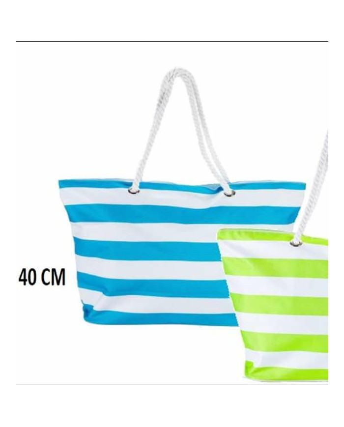 Borsa da Mare Bismark Azzurro Bianco Oxford 59 x 19 x 40 cm