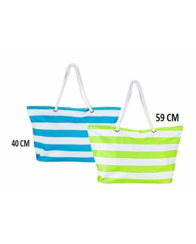 Borsa da Mare Bismark Azzurro Bianco Oxford 59 x 19 x 40 cm Borsa da Mare Bismark Azzurro Bianco Oxford 59 x 19 x 40 cm