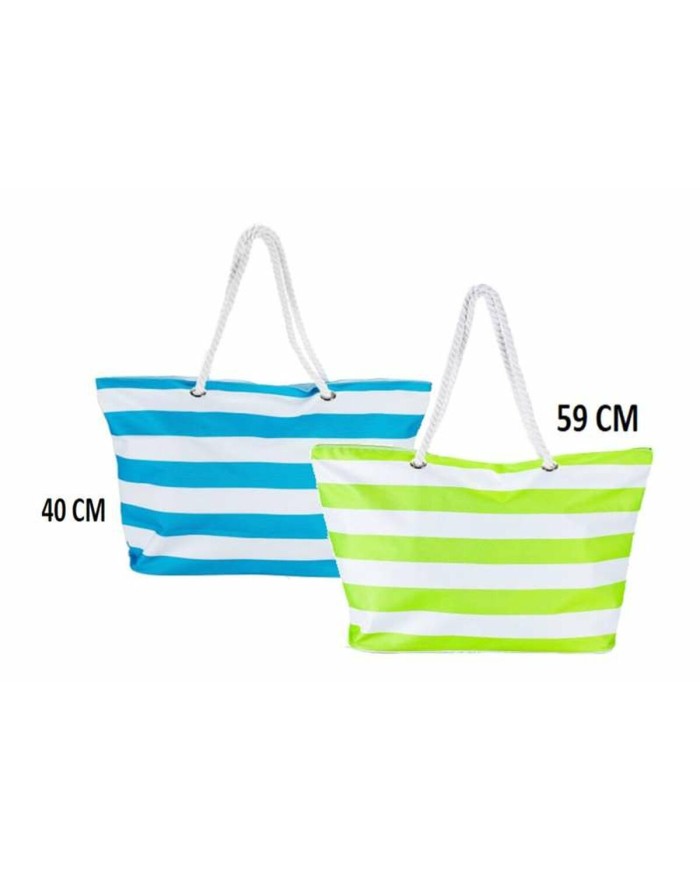 Borsa da Mare Bismark Azzurro Bianco Oxford 59 x 19 x 40 cm