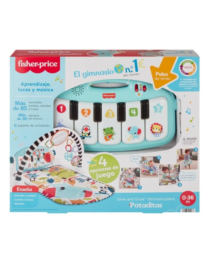 Tappeto da gioco Fisher Price Kick and Play Sonaglio Pianoforte ES Tappeto da gioco Fisher Price Kick and Play Sonaglio Pianoforte ES