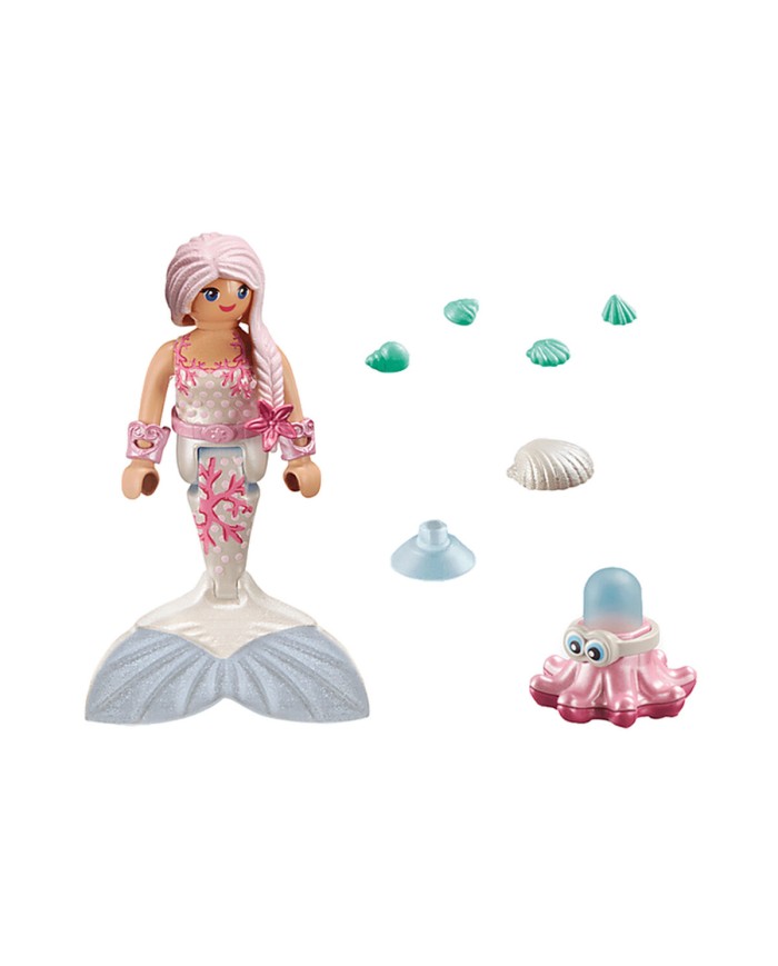 Statuetta Articolata Playmobil Polipo Sirena 14 Parti