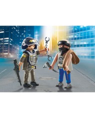 Playset Playmobil 71505 Poliziotto Ladro 9 Pezzi