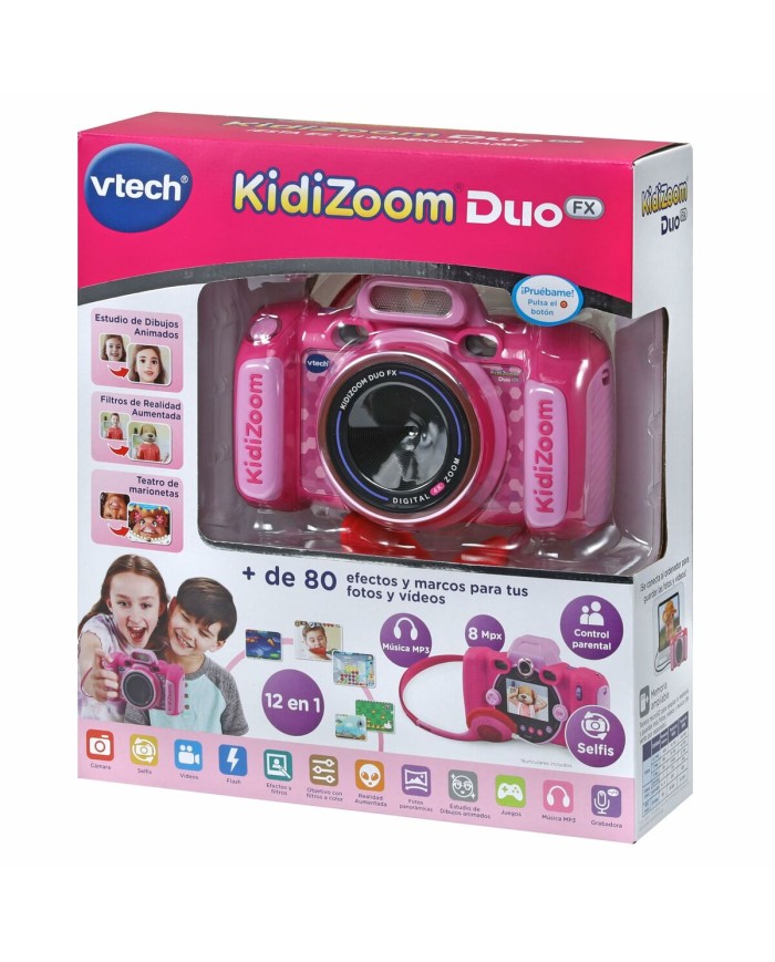 Macchina fotografica giocattolo per bambini Vtech Kidizoom Duo DX Rosa