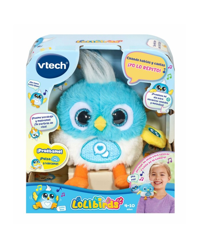 Peluche con Suono Vtech Lolibirds Lolito Azzurro