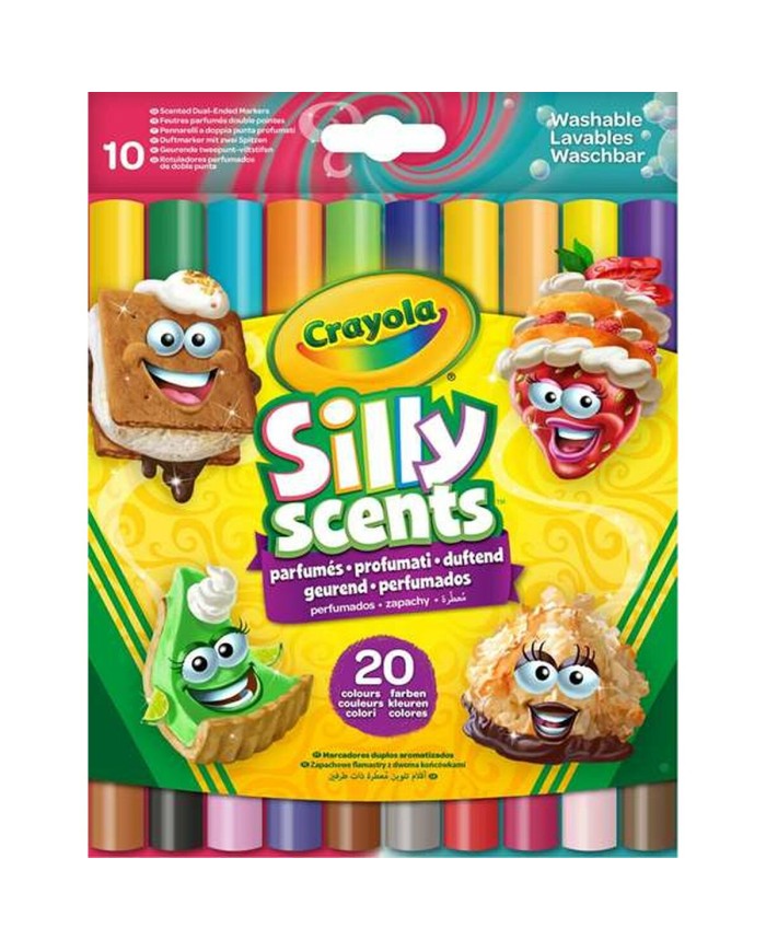 Set di Pennarelli Crayola Profumato Lavabili Doppia punta 10 Pezzi Set di Pennarelli Crayola Profumato Lavabili Doppia punta 10 Pezzi