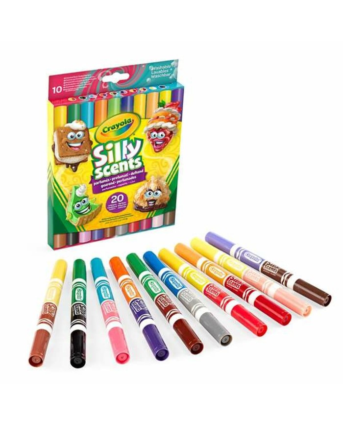 Set di Pennarelli Crayola Profumato Lavabili Doppia punta 10 Pezzi Set di Pennarelli Crayola Profumato Lavabili Doppia punta 10 Pezzi
