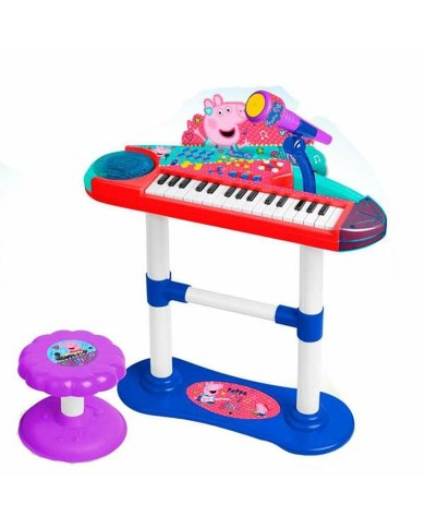Pianoforte giocattolo Peppa Pig Microfono Panca Pianoforte giocattolo Peppa Pig Microfono Panca