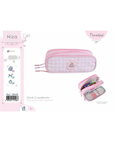 Plumier Triplo Decuevas Niza 24 x 9 x 8,5 cm Plumier Triplo Decuevas Niza 24 x 9 x 8,5 cm