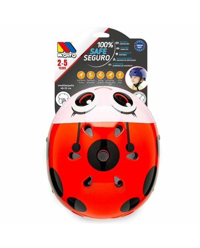 Casco da Ciclismo per Bambini Moltó Rosso Coccinella 26 x 21 x 16,5 cm