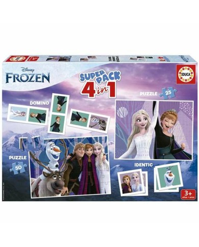 Set di Giochi di Abilità Frozen 4 in 1 Set di Giochi di Abilità Frozen 4 in 1