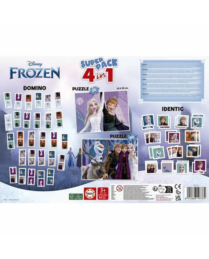 Set di Giochi di Abilità Frozen 4 in 1