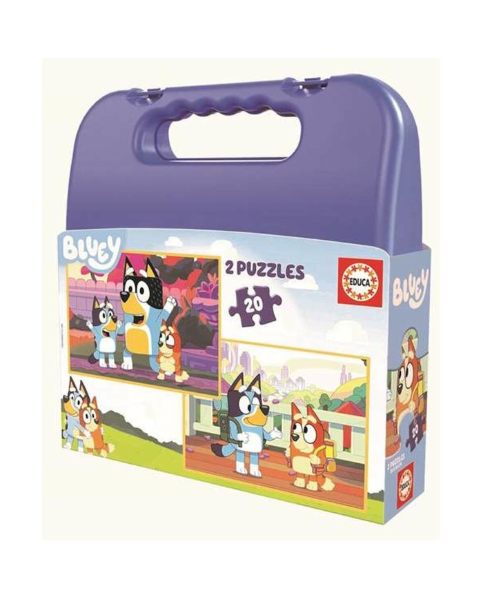 Set di 2 Puzzle Bluey Valigetta 20 Pezzi Set di 2 Puzzle Bluey Valigetta 20 Pezzi