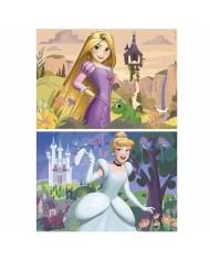 Set di 2 Puzzle Disney Princess Cinderella and Rapunzel 48 Pezzi