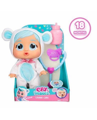 Bambolotto Neonato Cry Babies IMC Toys Kristal Loving Care 26 cm Bambolotto Neonato Cry Babies IMC Toys Kristal Loving Care 26 cm