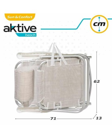 Sedia Pieghevole Colorbaby Bianco 48 x 46 x 84 cm Spiaggia Sedia Pieghevole Colorbaby Bianco 48 x 46 x 84 cm Spiaggia