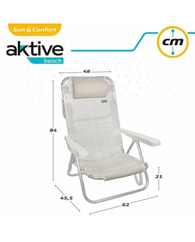 Sedia Pieghevole Colorbaby Bianco 48 x 46 x 84 cm Spiaggia Sedia Pieghevole Colorbaby Bianco 48 x 46 x 84 cm Spiaggia