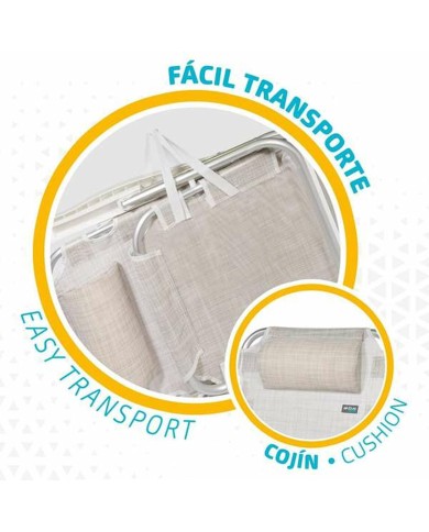 Sedia Pieghevole Colorbaby Bianco 48 x 46 x 84 cm Spiaggia Sedia Pieghevole Colorbaby Bianco 48 x 46 x 84 cm Spiaggia