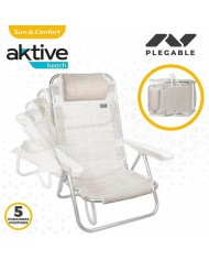 Sedia Pieghevole Colorbaby Bianco 48 x 46 x 84 cm Spiaggia Sedia Pieghevole Colorbaby Bianco 48 x 46 x 84 cm Spiaggia