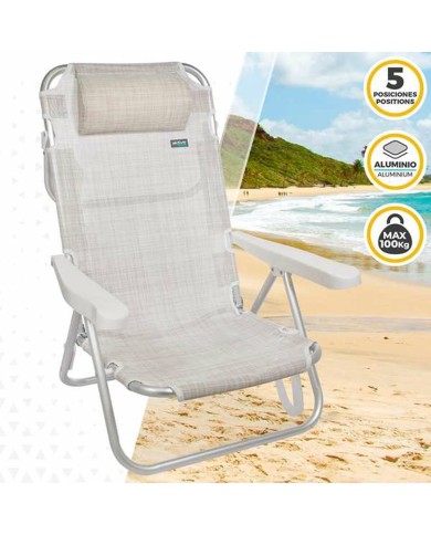 Sedia Pieghevole Colorbaby Bianco 48 x 46 x 84 cm Spiaggia Sedia Pieghevole Colorbaby Bianco 48 x 46 x 84 cm Spiaggia