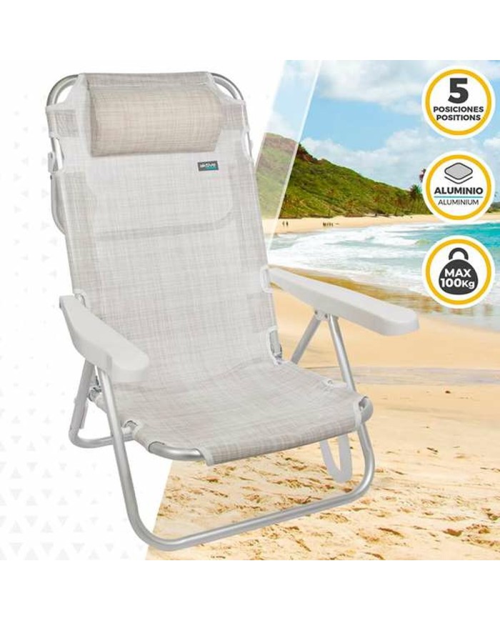 Sedia Pieghevole Colorbaby Bianco 48 x 46 x 84 cm Spiaggia Sedia Pieghevole Colorbaby Bianco 48 x 46 x 84 cm Spiaggia