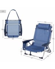 Sedia Pieghevole Colorbaby Blu scuro 51 x 45 x 76 cm Spiaggia