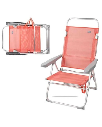 Sedia da Spiaggia Colorbaby Rosa 48 x 57 x 99 cm Multiposizione