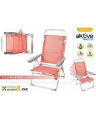 Sedia da Spiaggia Colorbaby Rosa 48 x 57 x 99 cm Multiposizione