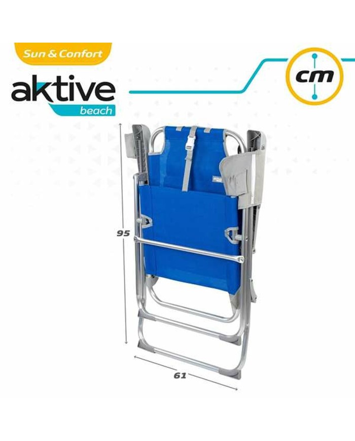 Sedia Pieghevole Colorbaby Azzurro 47 x 63 x 99 cm Spiaggia