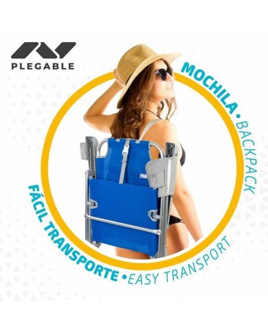 Sedia Pieghevole Colorbaby Azzurro 47 x 63 x 99 cm Spiaggia Sedia Pieghevole Colorbaby Azzurro 47 x 63 x 99 cm Spiaggia