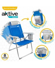 Sedia Pieghevole Colorbaby Azzurro 47 x 63 x 99 cm Spiaggia