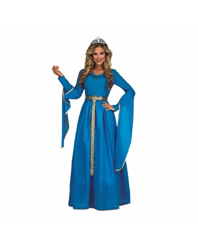 Costume per Adulti My Other Me Azzurro Principessa Medievale XL