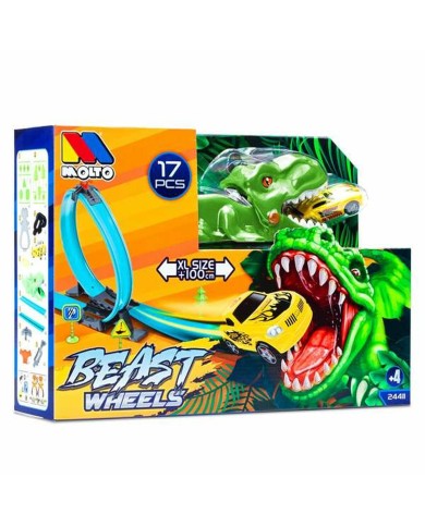 Pista da Corsa Moltó 107 cm Dinosauro 17 Pezzi Pista da Corsa Moltó 107 cm Dinosauro 17 Pezzi