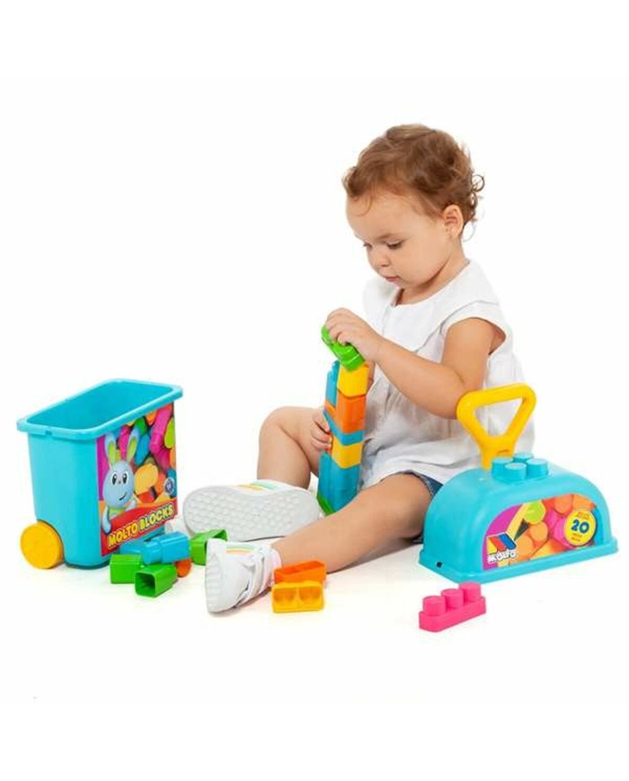 Gioco di Costruzioni con Blocchi Moltó 20 Pezzi Trolley Gioco di Costruzioni con Blocchi Moltó 20 Pezzi Trolley