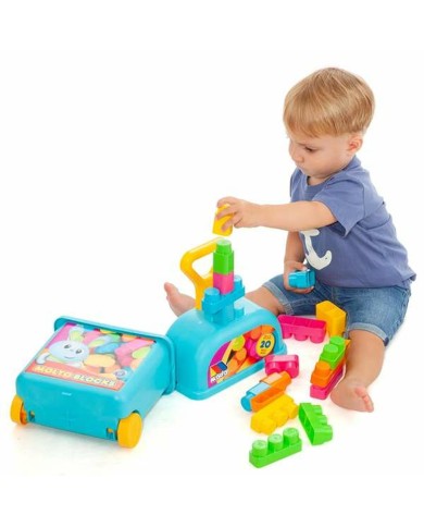 Gioco di Costruzioni con Blocchi Moltó 20 Pezzi Trolley