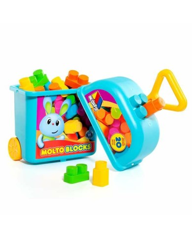 Gioco di Costruzioni con Blocchi Moltó 20 Pezzi Trolley