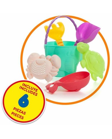 Carrello da Spiaggia con Accessori Moltó 6 Pezzi