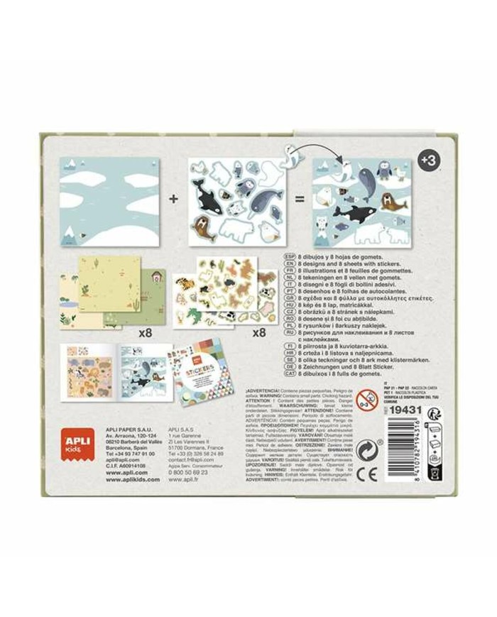 Adesivi Apli Multicolore animali Adesivi Apli Multicolore animali