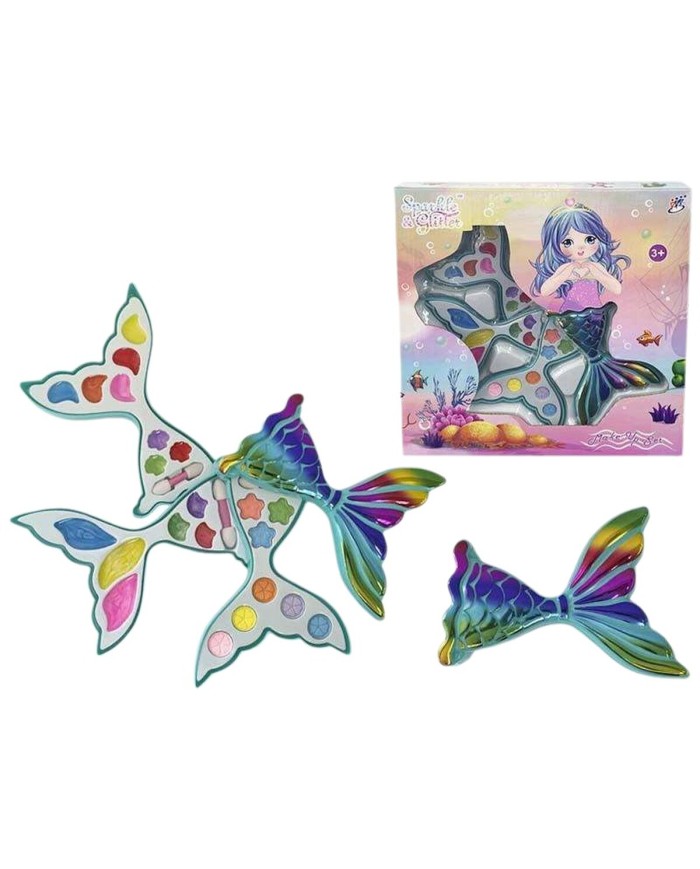 Set di Trucchi per Bambini 31 x 31 x 6,5 cm 3 Compartimenti sirenas