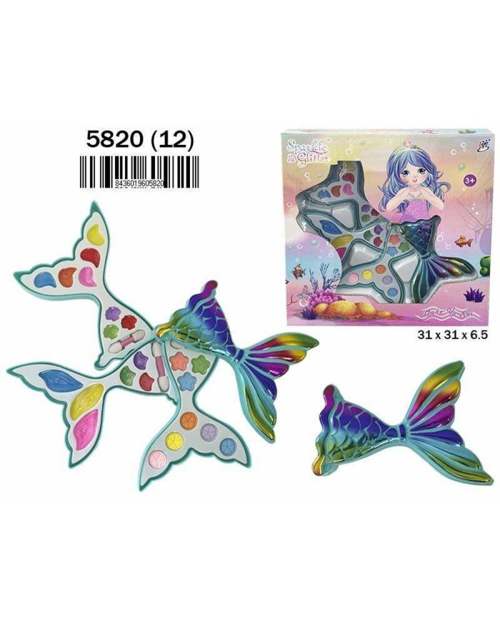 Set di Trucchi per Bambini 31 x 31 x 6,5 cm 3 Compartimenti sirenas