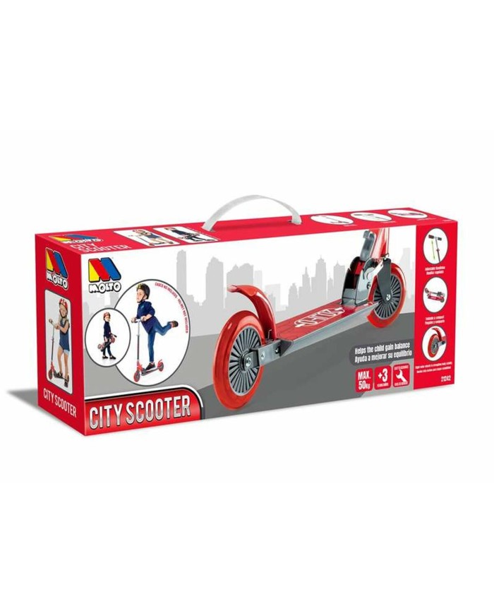Monopattino Scooter Moltó Rosso 72-77 cm