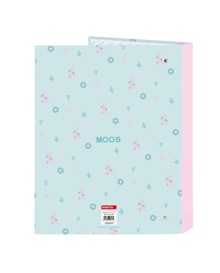 Raccoglitore ad anelli Moos Garden Turchese 26,5 x 33 x 4 cm