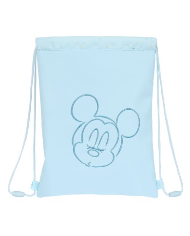 Zainetto con Cordini Mickey Mouse Baby Azzurro Chiaro 26 x 34 cm