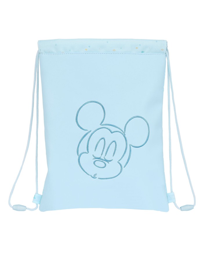 Zainetto con Cordini Mickey Mouse Baby Azzurro Chiaro 26 x 34 cm Zainetto con Cordini Mickey Mouse Baby Azzurro Chiaro 26 x 34 cm