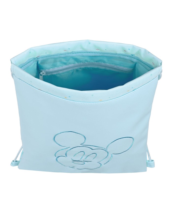 Zainetto con Cordini Mickey Mouse Baby Azzurro Chiaro 26 x 34 cm Zainetto con Cordini Mickey Mouse Baby Azzurro Chiaro 26 x 34 cm