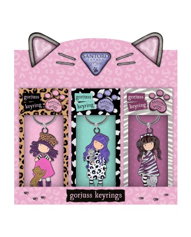 Portachiavi Gorjuss Purrrrrfect love 12 Pezzi Portachiavi Gorjuss Purrrrrfect love 12 Pezzi