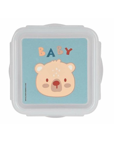 Porta pranzo Safta Baby bear Blu Pastello Poliuretano 13 x 7,5 x 13 cm