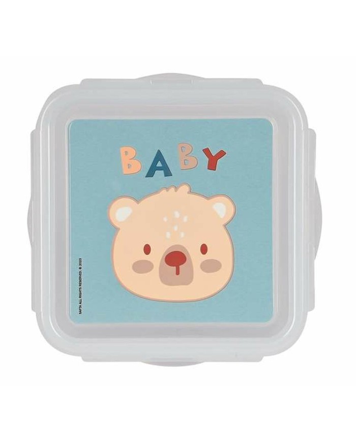 Porta pranzo Safta Baby bear Blu Pastello Poliuretano 13 x 7,5 x 13 cm Porta pranzo Safta Baby bear Blu Pastello Poliuretano 13 x 7,5 x 13 cm